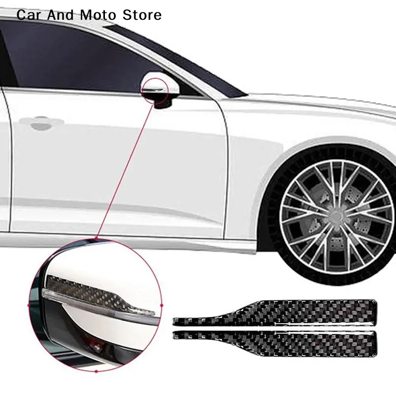 【CMO】2-Pack Car Rearview Mirror Anti-collision Strips, Reversing Mirror Anti-scratch Strips, Universal Car Stickers