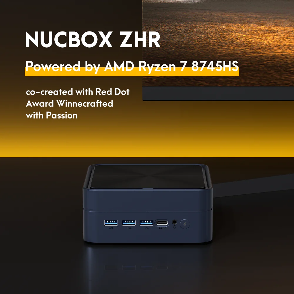 

Texhoo MINI PC NucBox Gaming Mini PC AMD Ryzen7 8745 7840HS 16GB DDR5 M.2 NVME SSD Support 4K HDMI Display/WiFi6/USB3.2/Office