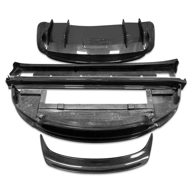 RZ Style Carbon Fiber Body Kit for Tesla Model X Including Front Lip Side Skirts Rear Diffuser Spoiler