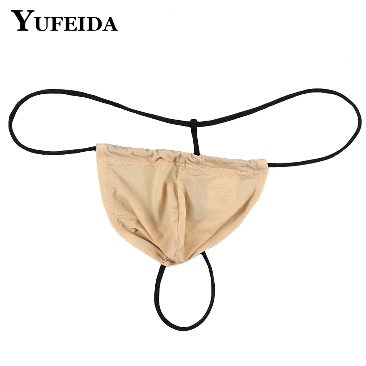 

YUFEIDA Micro Ultra-Thin Ice Silk Thongs Mens Low Waist Underwear Smooth Bulge Pouch G Strings Low Rise Underpant T-Back Briefs