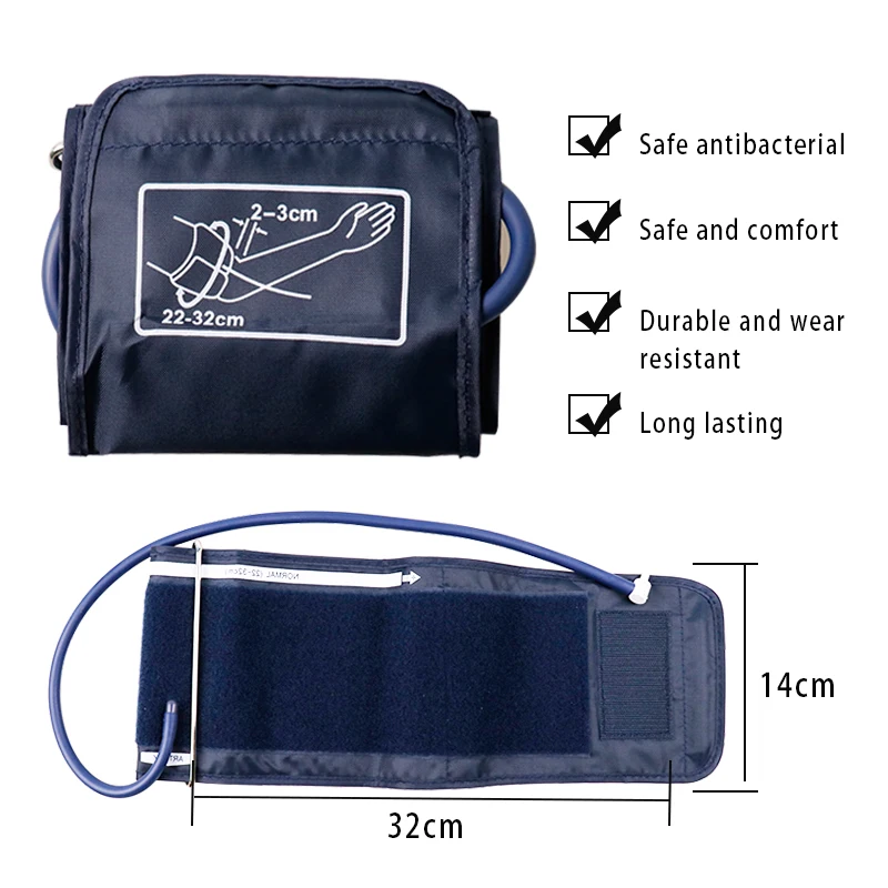 Manguito para Monitor de presión arterial, 22-32cm/22-42cm, para esfigmomanómetro, cinturón medidor, brazalete, oxímetro de pulso, accesorio para la salud