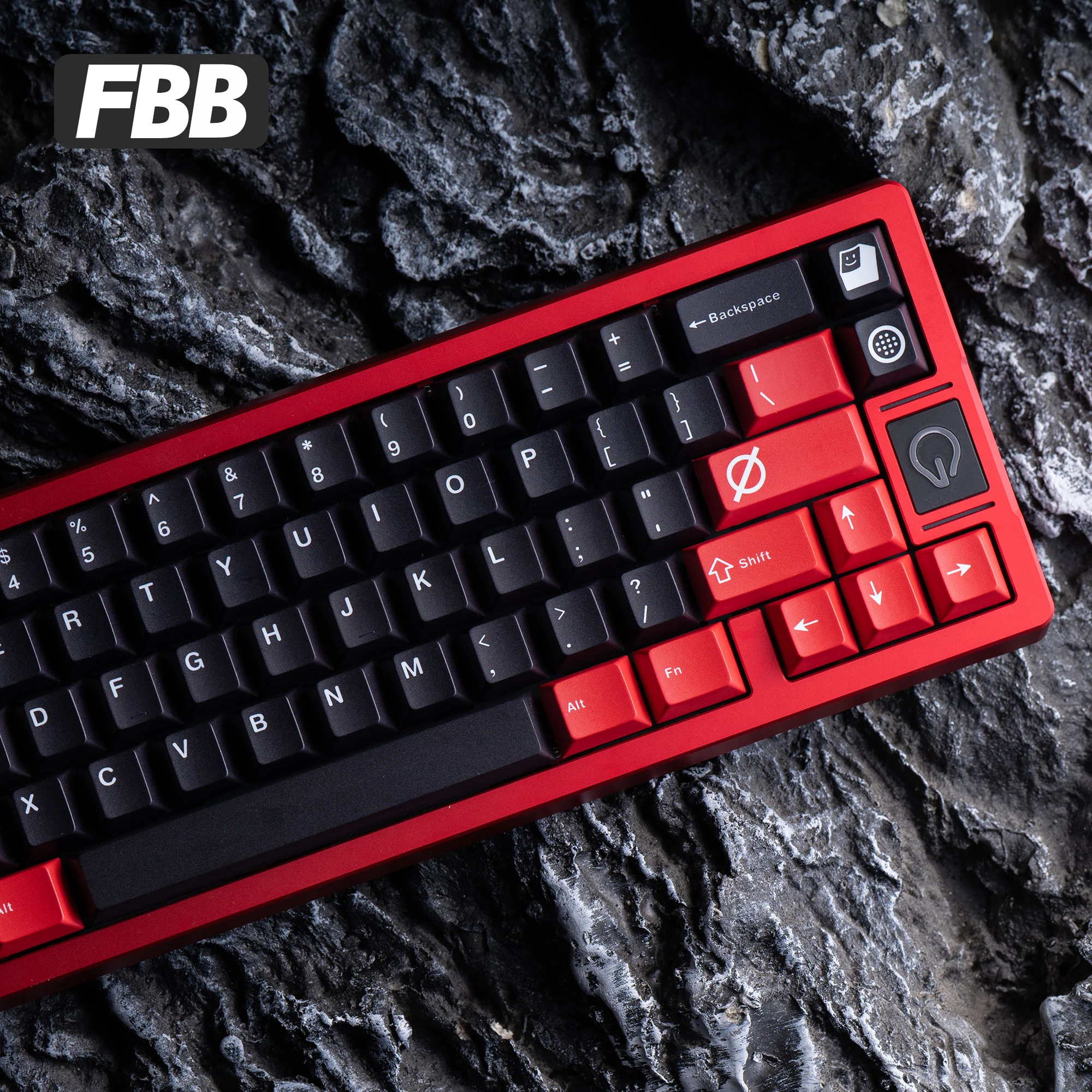 FBB Keycaps Oric Black White Style PBT Customized Mechanical Keyboard Keycap For Cherry Profile MX Switches 1.7mm Thickened