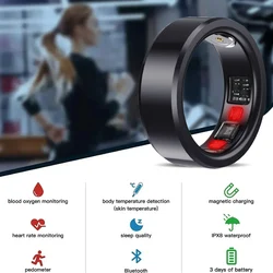 New Smart Ring Bracelet Bluetooth Blood Oxygen Blood Pressure Finger Digital Ring Sleep Heart Rate Monitoring Waterproof Ring