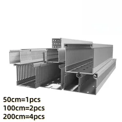 PVC Cable Trunk Flame retardant Cable Management tray Open Slot Channel Desk wire Organizer Industrial cabinet box Cable Raceway