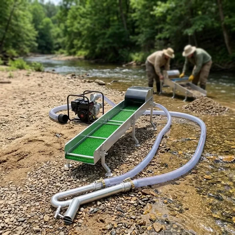 Power Siphon Gold Dredge Sluice 3 Inch - High Pressure Suction Jet Gold Recovery Machine for Small Scale Mining