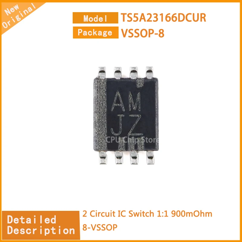 20Pcs/Lot New Original  TS5A23166DCUR TS5A23166  2 Circuit IC Switch 1:1 900mOhm 8-VSSOP