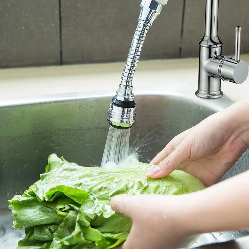 360-Grad-Einstellung Wasserhahn-Verlängerungsrohr Wasserspardüse Filter Küchenwasserhahn Wassersparend für Waschbecken Wasserhahn Badezimmer – Detail 9