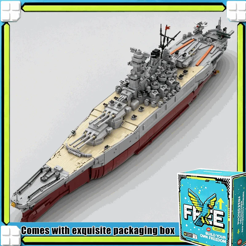 9120PCS Super Large Scale Battleship Model Building Blocks Custom Puzzle Technology DIY Assembly Toy Gift For Adults Collection