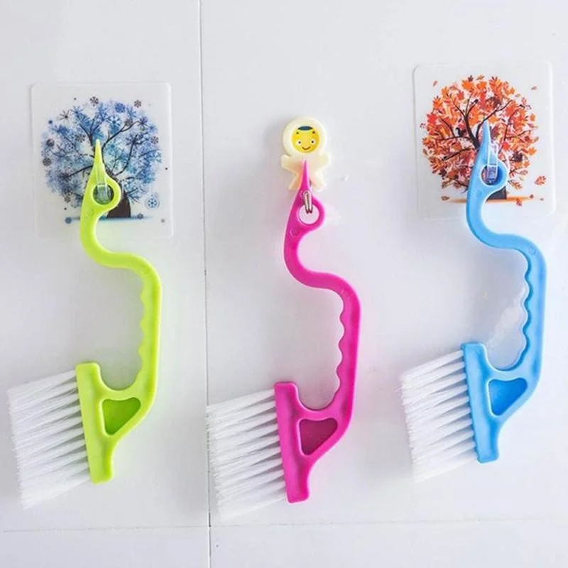 Swan Shape Window Groove Cleaning Brush Scraper Brush Sill Crevice Cleaner Household Cleaning Brush Wheel Kitch Tool Small Brush