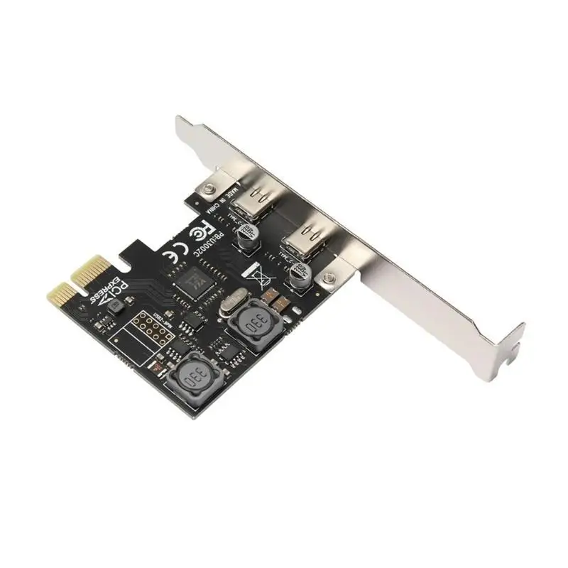 

652F 2 Port TypeC PCIe Expansion Adapter Card Add 2x Super Speed 10Gbps