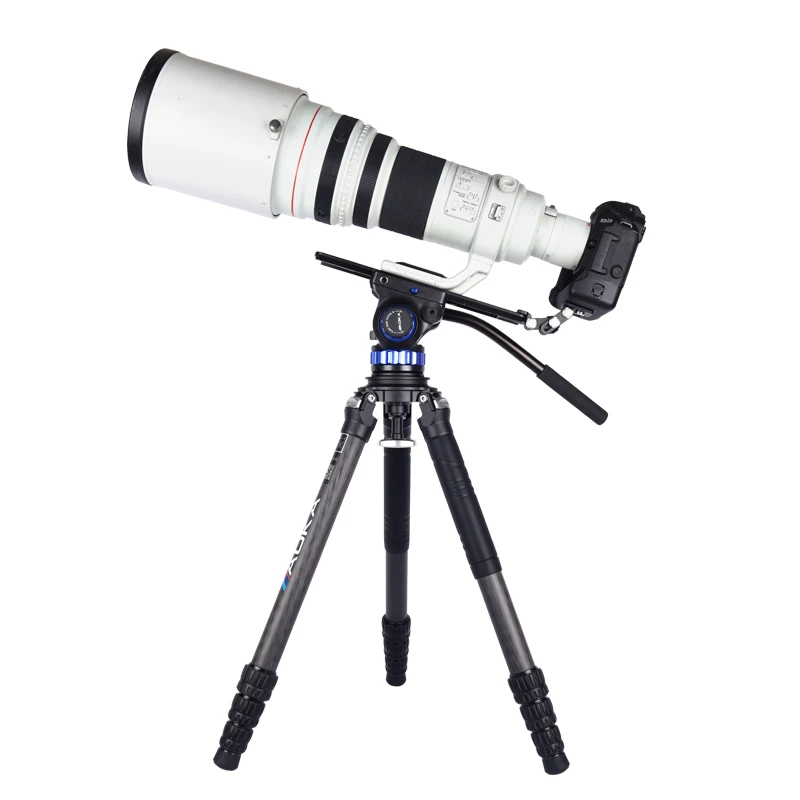 حامل ثلاثي القوائم كبير احترافي عالي التحمل 40 كجم محمول من ألياف الكربون المحدبة النظامية لمشاهدة الطيور