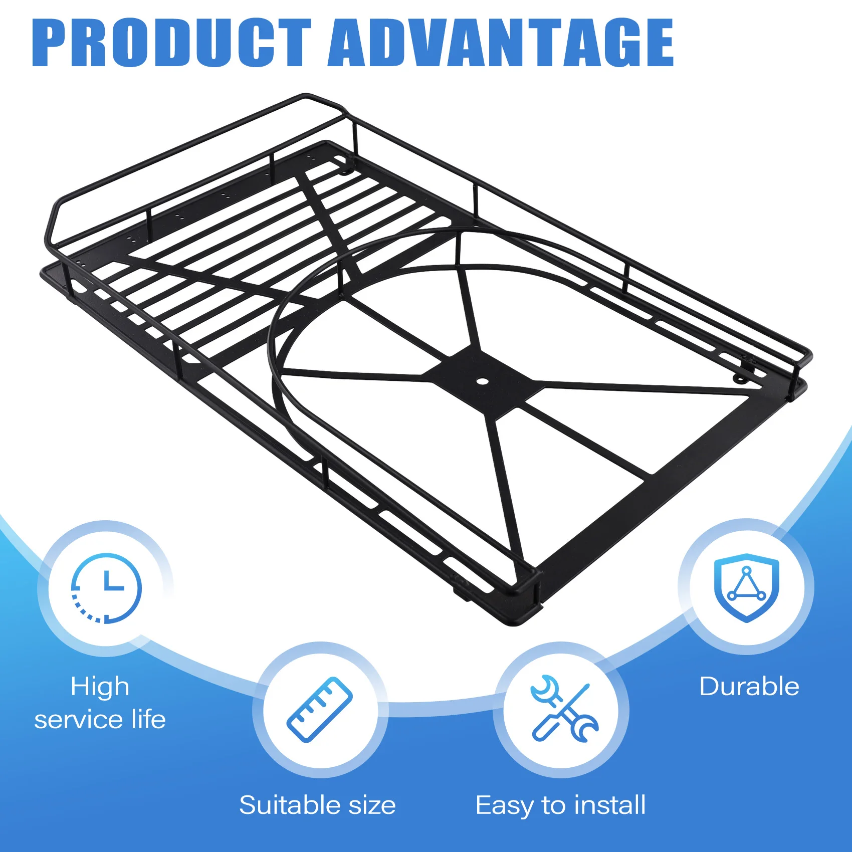 ABXE-Roof Rack Metal Luggage Carrier Light-Weight Remote Control Car Modify Parts For Axial SCX6 1/6 RC Car