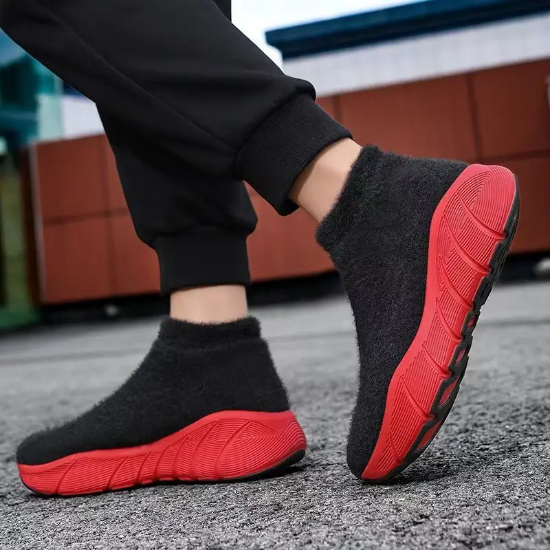 أحذية شتوية دافئة معزولة عالية الجودة مع حشوة مضافة مناسبة لكل من الرجال والنساء تتميز بجوارب خفيفة الوزن بنعل سميك 35-46 #2