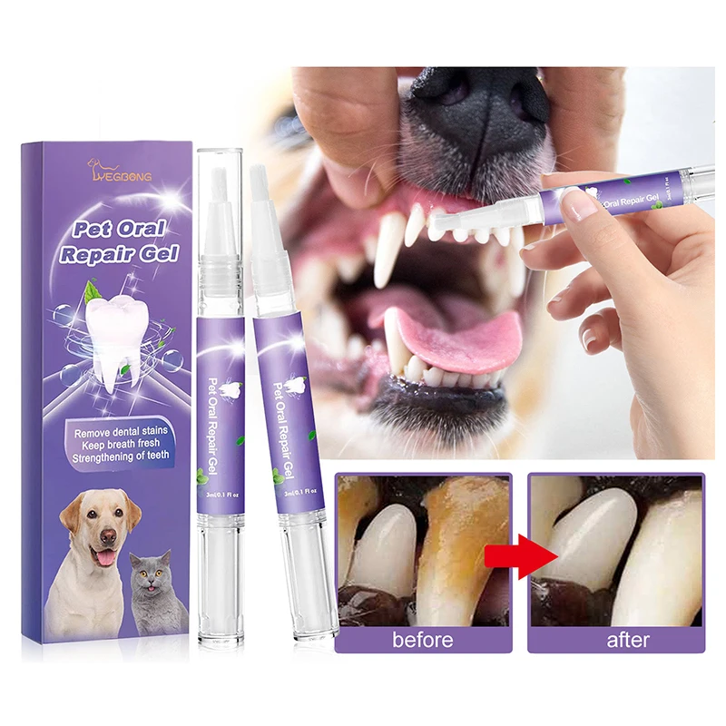 1/2PCS Dog Cat Pet Teeth Cleaning Pen Brightening Grooming Toothbrush Dental Calculus Safe Tartar Remove Tool Mouth Fresh