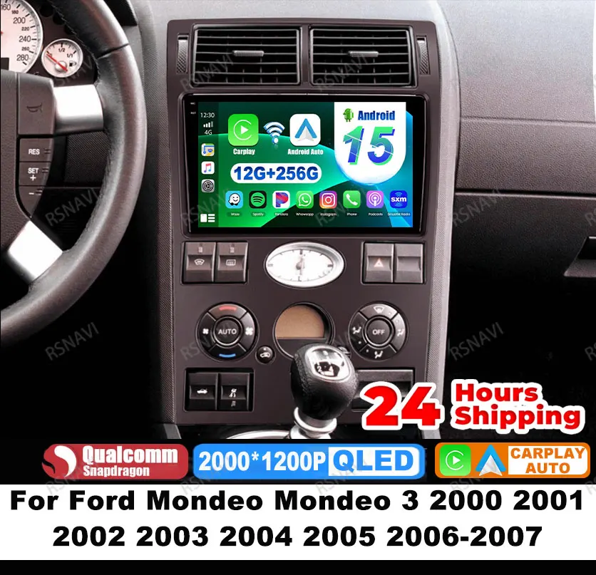 

Car Radio Android 15 For Ford Mondeo Mondeo 3 2000 2001 2002 2003 2004 2005 2006-2007 Navigation 4G LTE DVD DSP Stereo Head Unit