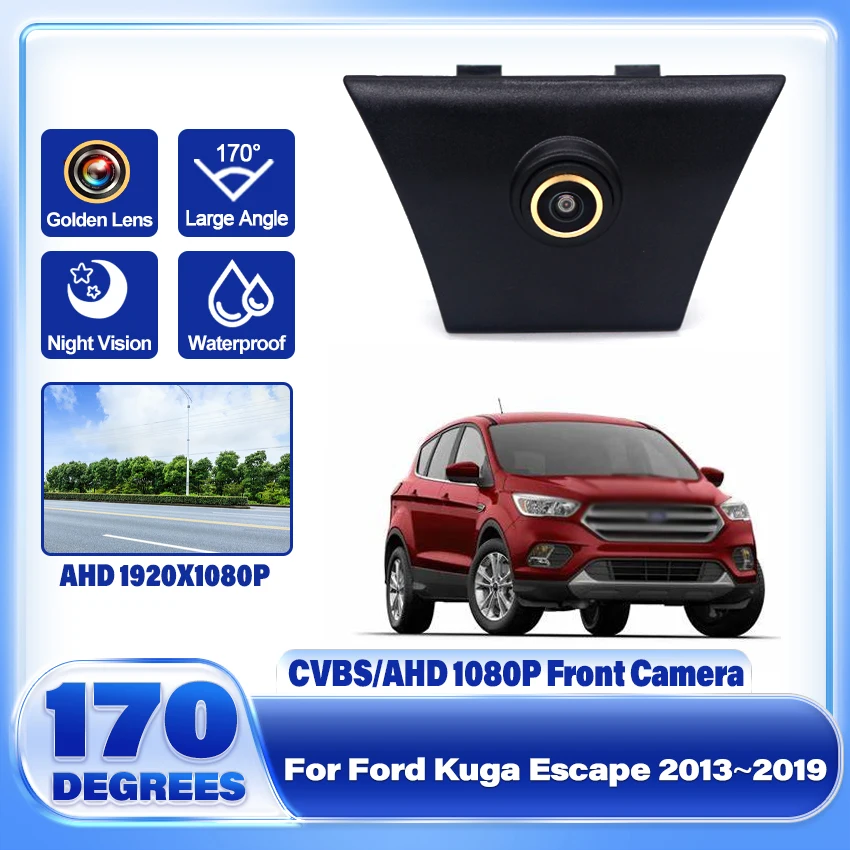 

AHD 1080P Fisheye CCD Car Front View Parking Positive Logo Camera For Ford Kuga Escape 2013 2014 2015 2016 2017 2018 2019