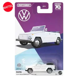 Oryginalny Mattel Matchbox Car 1/64 odlew 70 lat 1974 Volkswagen typ 181 GGF12 zabawkowe modele samochodów dla chłopców kolekcja prezent