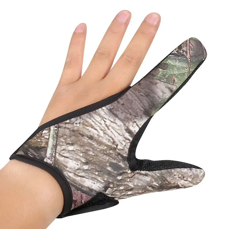 1PC Men Women Neoprene Exposed Three Finger Fishing Luya Sun Glove Outdoor Sport Letter Non-Slip Camouflage Fisherman Mitten N43