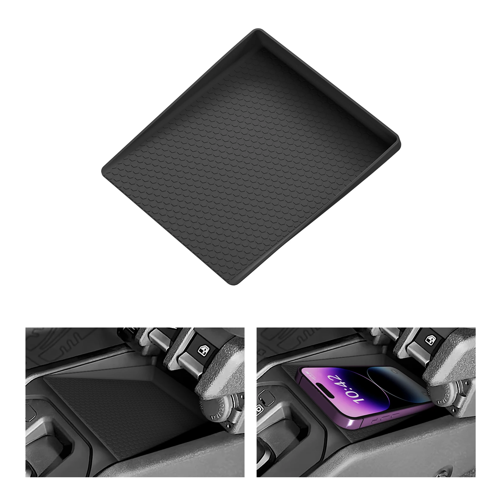 

for Suzuki Jimny 2024 2025 Center Console Storage Box Car Central Tray Pad Organizer Accessories Stowing Tidying Black