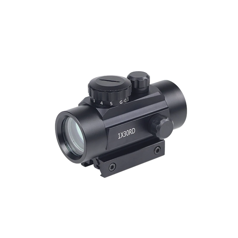 LUGER 1x30 Red Green Dot Sight Holographic Optics Air Gun Rifle Scope 11/ 20mm Rail Tactical Hunting Riflescope