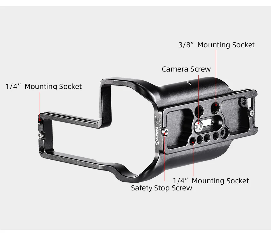 SUNWAYFOTO Dedicated L-bracket for Canon EOS R3Tripod Head Specific Aluminum Quick Release Plate for Canon EOS R3