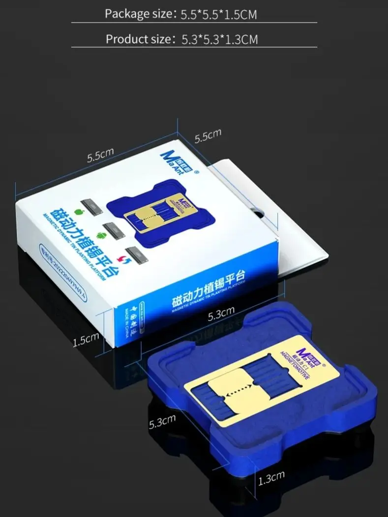 MaAnt C1 BGA Rebيعادل منصة الاستنسل آيفون A8-A19 اللوحة الأم MTK EMMC كوالكوم هواوي وحدة المعالجة المركزية شبكة لحام طقم أدوات إصلاح