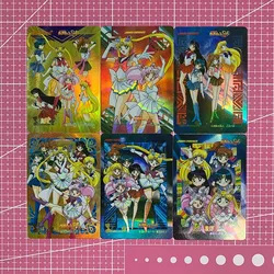 Fai da te Sailor Moon JUMBO riproduzione Flash Card Color Flash garze Glitter Anime periferiche Game Collection Card regalo di festa