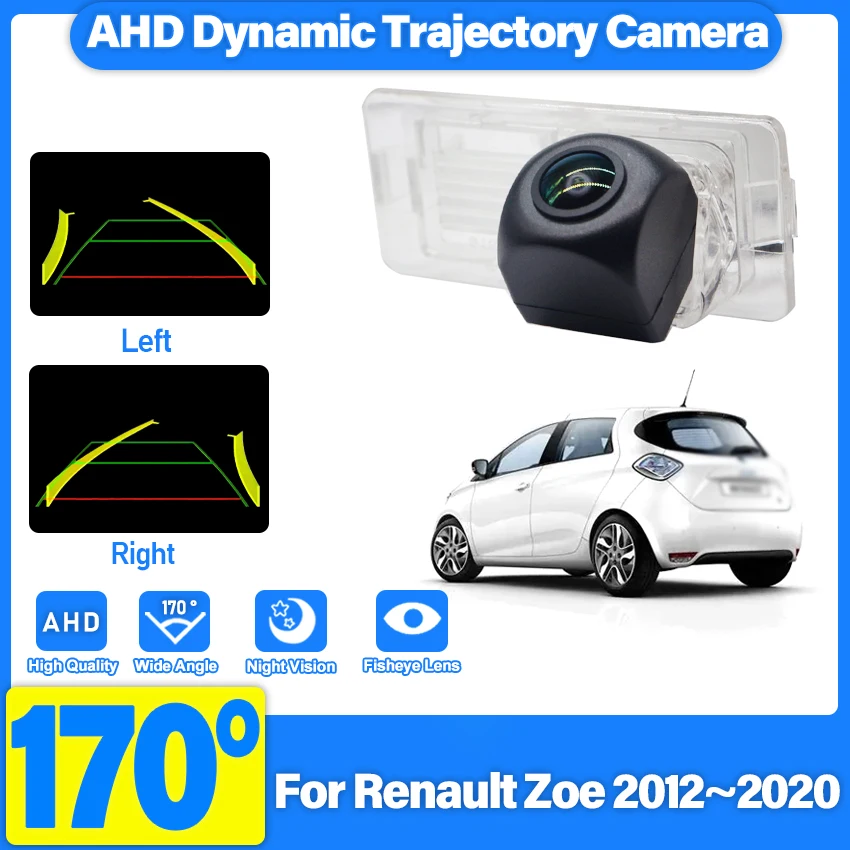 

Камера заднего вида для автомобиля AHD 1080P 170° ° Камера заднего вида FishEye HD с ночным видением для Renault Zoe 2012~2015 2016 2017 2018 2019 2020