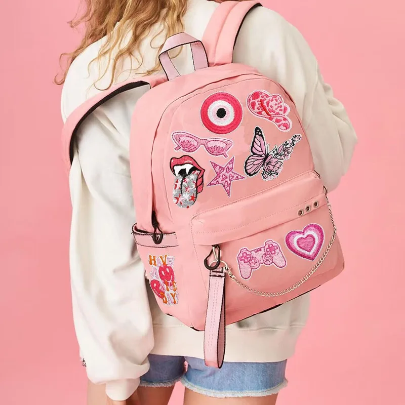 الوردي الأفعى الليمون القوس القلب ستار نظارات الحديد على خياطة التطريز شارة بقع DIY بها بنفسك تي شيرت قبعة ظهره الملابس يزين ملصق #2