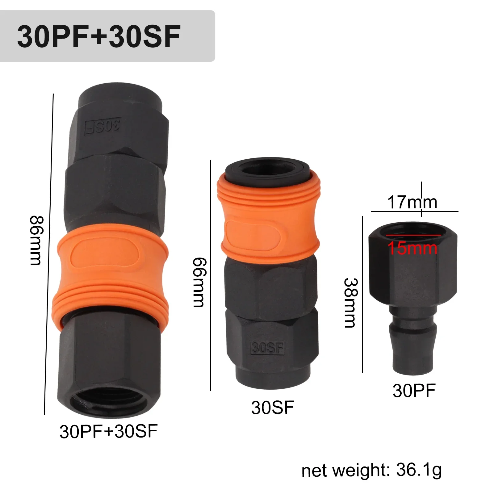 Home Workshops Industrial Use Self-locking Connector Quick-Connect Fitting Rust-resistant Spring-loaded Quick-release