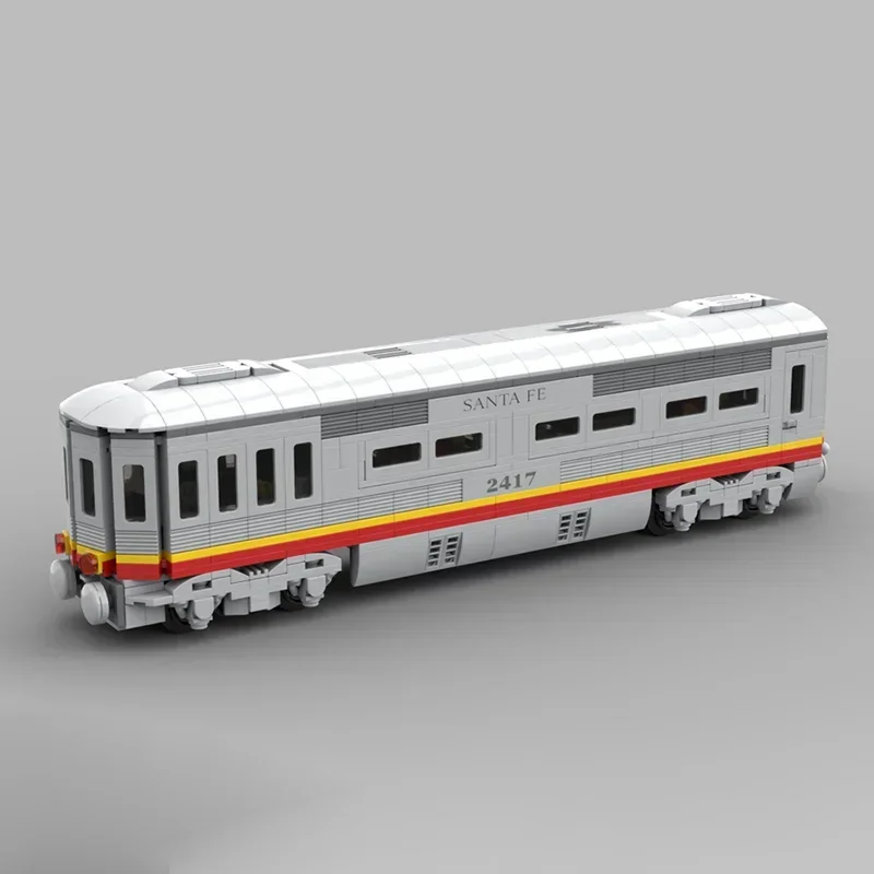 Moc Building 8-brede rijtuigen Spoorwegtrein Model Bakstenen Technologie Modulaire blokken Geschenken Kerstspeelgoed DIY-sets Montage