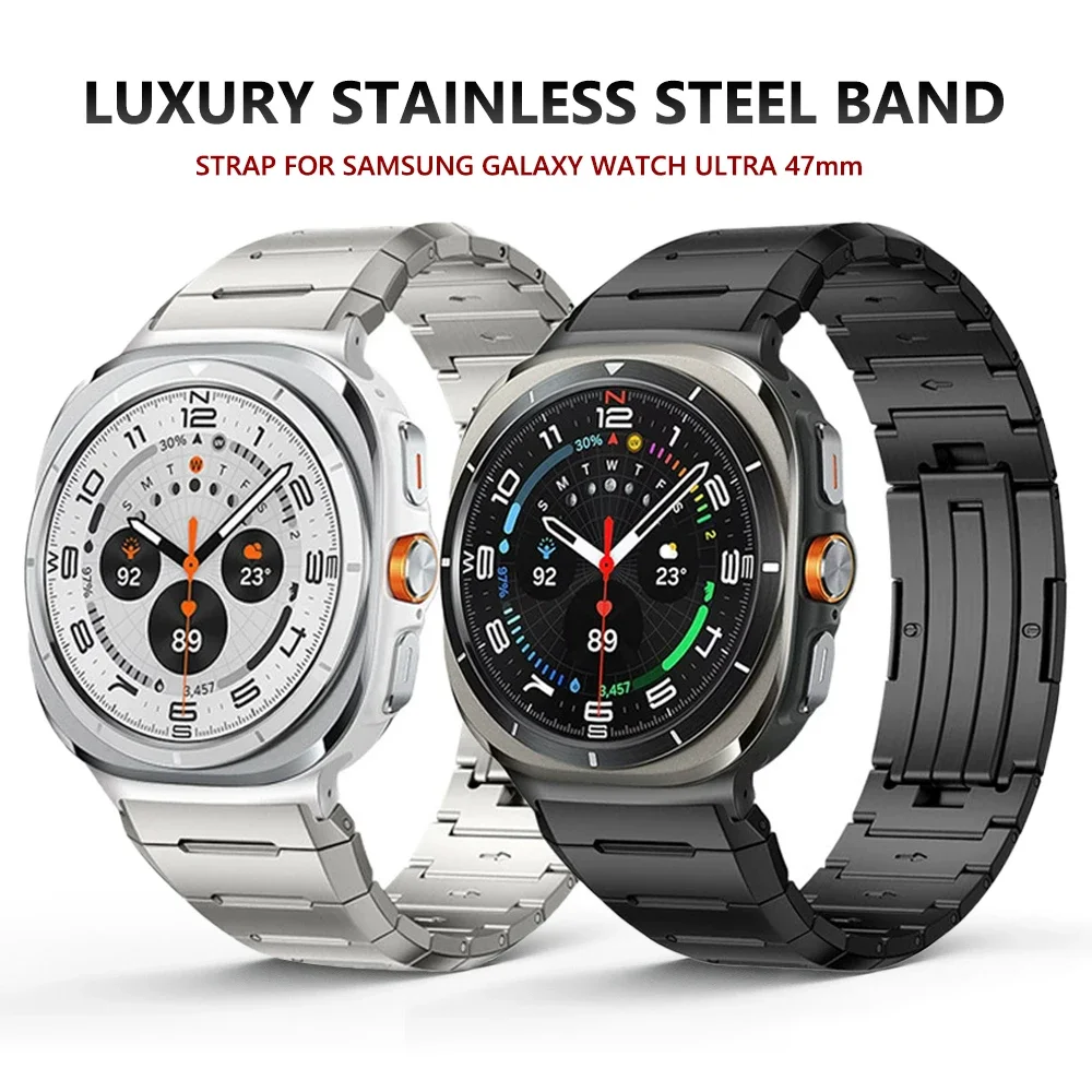 

Luxury Stainless Steel Band for Samsung Galaxy Watch Ultra 7 47mm Watchband for samsung galaxy 47MM Wrist Strap Metal Bracelet