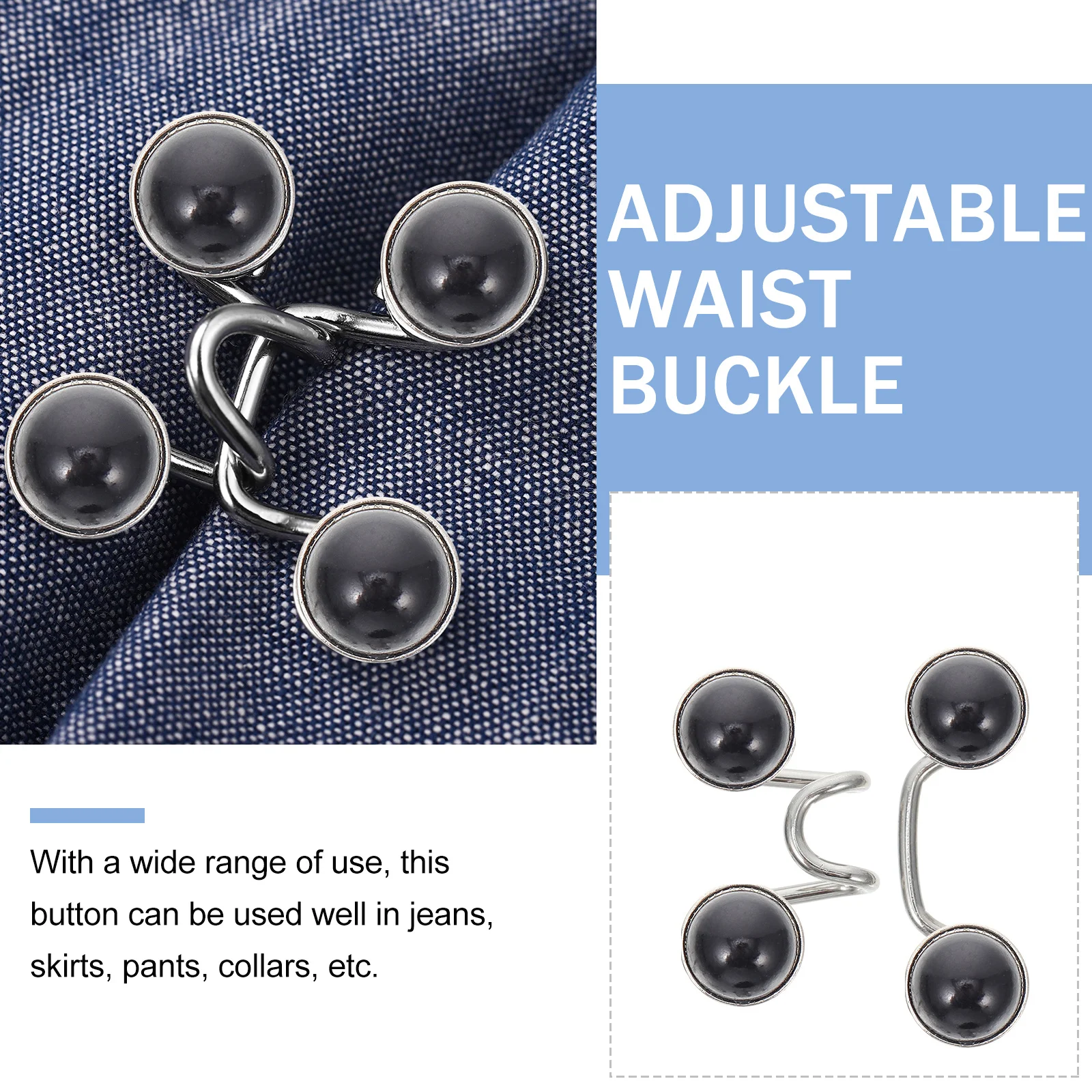 

4Sets Thin Waist Button Adjustable Pants Buttons Stylish Versatile Practical Adjustable Waist Buckle Pants Buttons