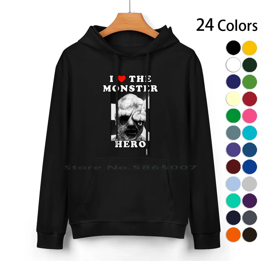 I Heart The Monster ( White Text )-Toxie-Toxic Avenger / Pure Cotton Hoodie Sweater 24 Colors Toxie Monster Toxic Avenger 100%