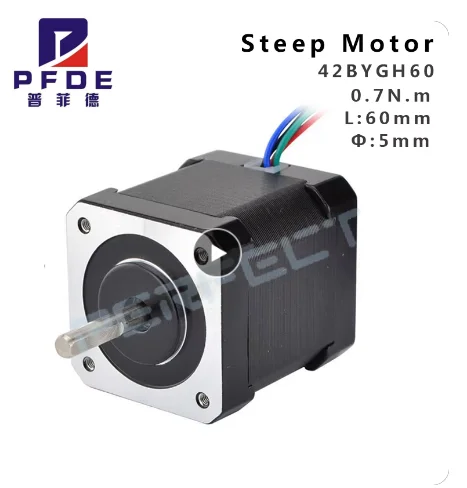 42BYGH60  0.7N.mHigh torque 42 Stepper Motor  60M (17HS4401) 2 PHASE 4-lead Nema17 motor 1.5A 0.8N.M LOW NOISE motor for CNC XYZ