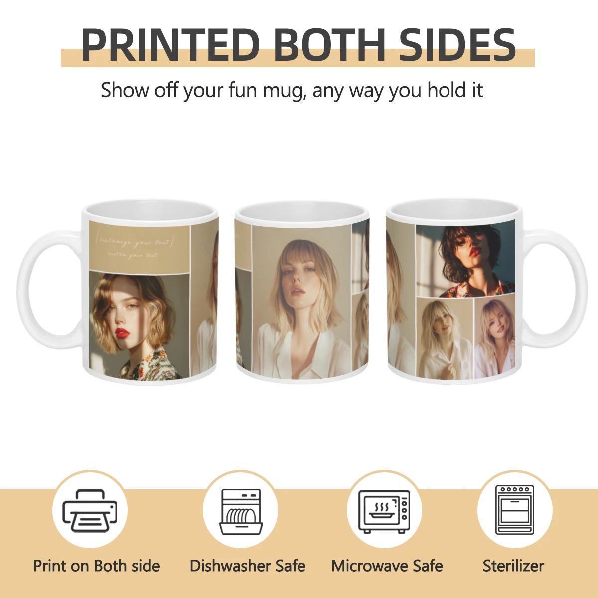 Customized mug with large capacity Personalized cup with picture text name  personalized gift view 6