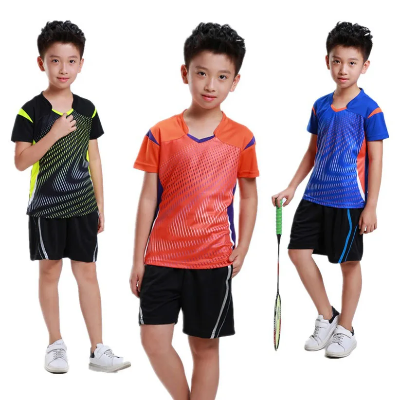 

Boy Girl sports Tennis Jersey shorts children sportswear, tenis masculino,table tennis t shirt,tennis Badminton sport shirt Kits