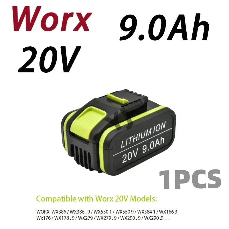 

New 20V9000mAh li-ion Rechargeable battery and charger, For replace batteryWorx power tool WA3551 WA3553 WX390 WX176 WX386 WX678