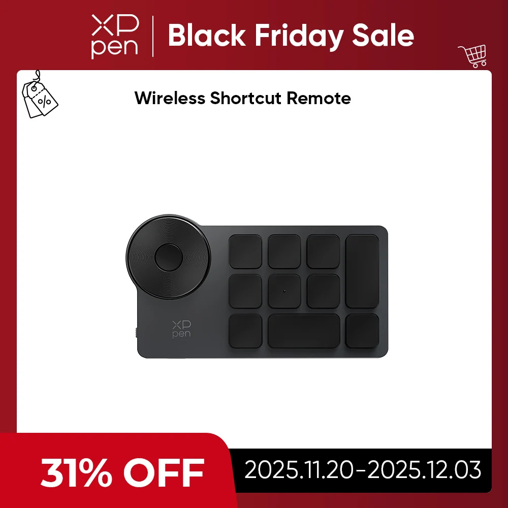 XPPen ACK05 Wireless Shortcut Remote 10 Customized Shortcut Keys Portable Bluetooth Keyboard for Windows Mac Drawing Tablet