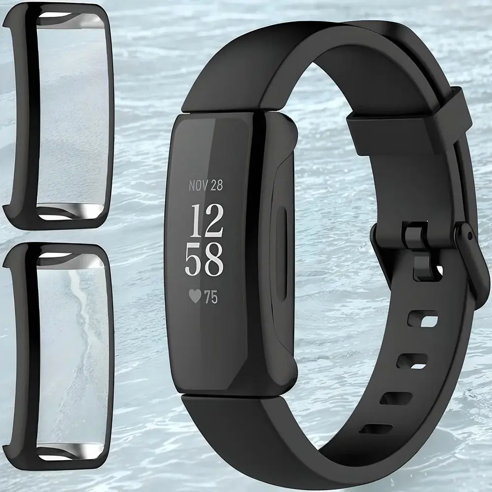 TPU Protective Shell Shockproof Scratch Resistant Screen Protector Universal Protective Bumpe for Fitbit inspire3/inspire2