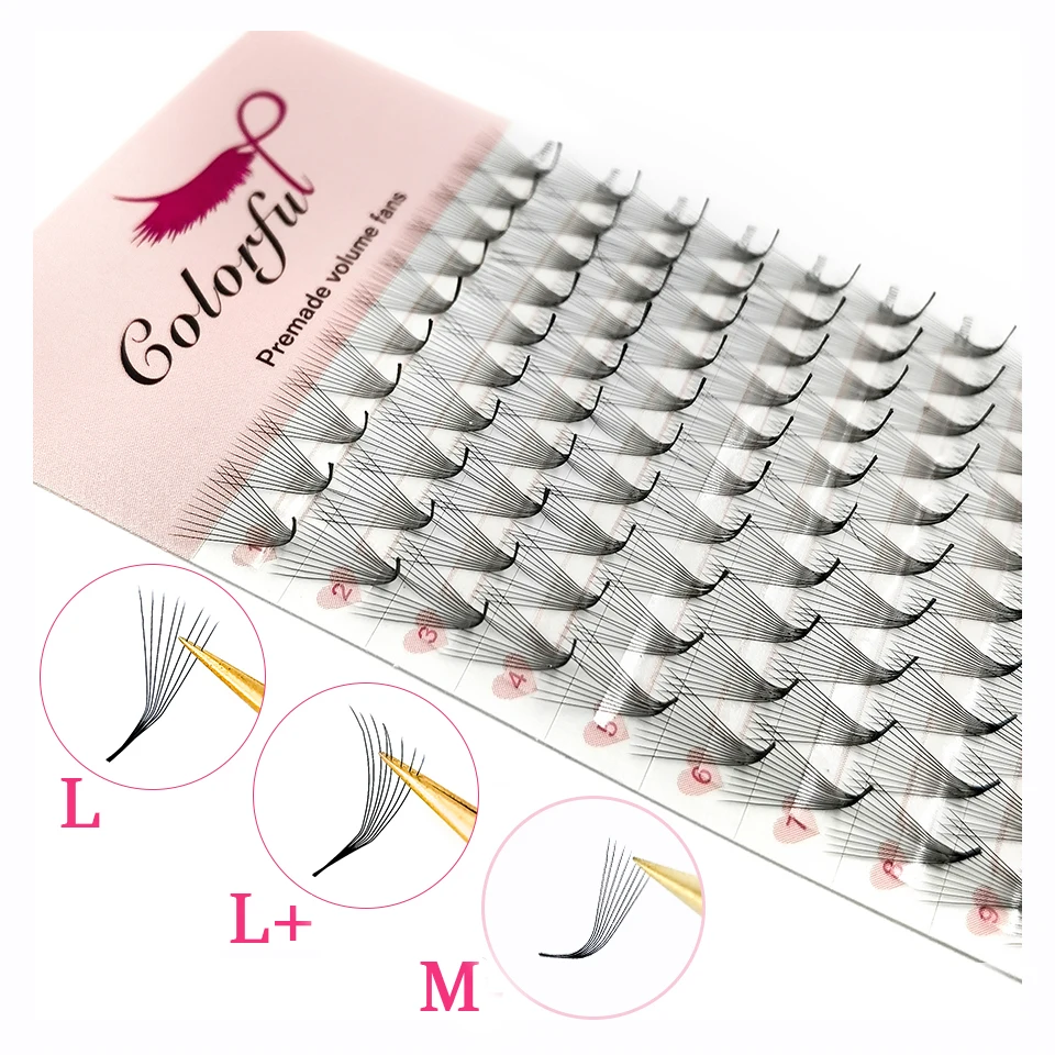 L L+ M Curl Premade Eyelash Extension l curl Russian Volume 3D 5D 6D 8D 10D 12D Faux Mink Soft Individual Lashes Makeup L Cilos