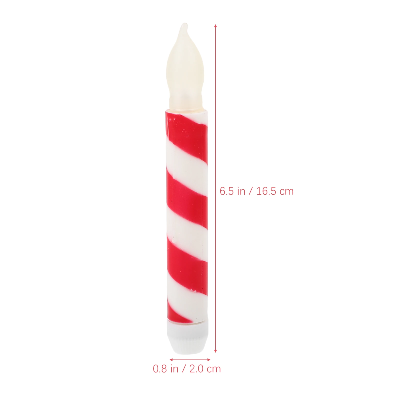 Velas cónicas sin llama, piruleta LED blanca intermitente para fiesta, decoración del hogar, velas operadas con Raya Roja, iluminación LED, 6 uds.