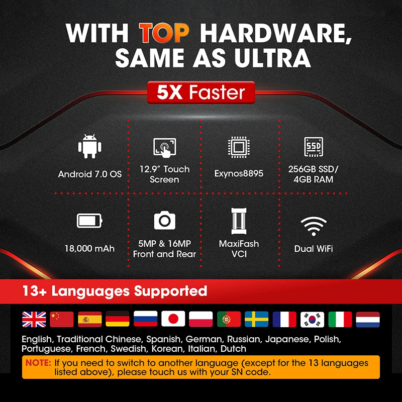 Autel MaxiCOM Ultra Lite Car Diagnostic Tool J2534 ECU Programming Coding Scanner 2 Year Free Update Topology Mapping OTOFIX