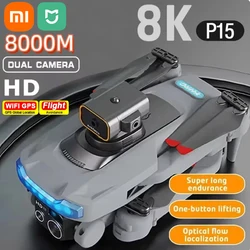 Dla Xiaomi P15 Drone profesjonalne 8K GPS HD zdjęcia lotnicze z dwoma kamerami dookólne drony z przeszkodami dla dorosłych dzieci