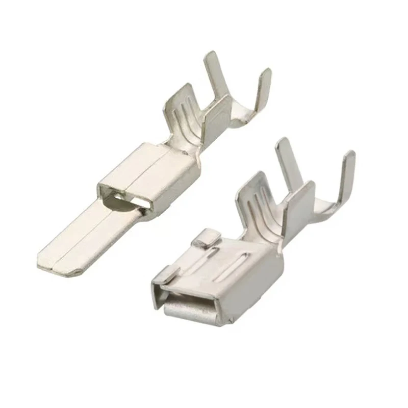 T084MF is suitable for 4.8mm wiring plug spring tin plated copper terminal DJ621-4.8 × 0.8C for automotive electronic fan termin