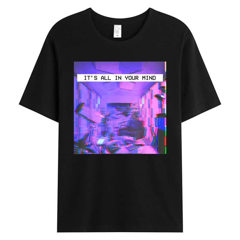 

Vaporwave Aesthetic Style Emotional Dream Men's Cotton Fabric Novelty Designer Pattern Tshirt 5XL T-shirts Printing Tee