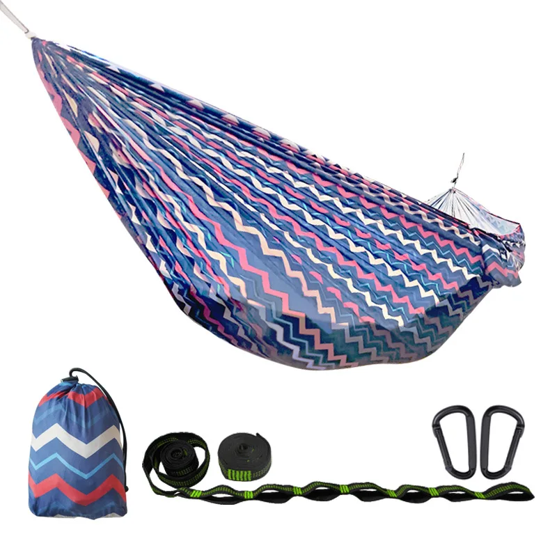 

Outdoor printed hammock single double camping swing cloth student dormitory park leisure hammock