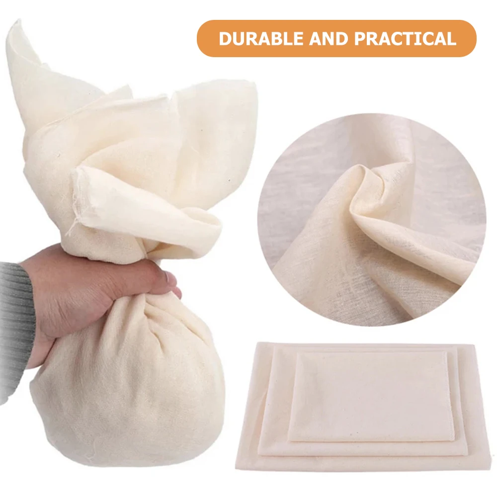 

2Pcs Reusable Cheesecloth Multi-Function Kitchen Cheese Making Straining Cloth Unbleached Dye-Free Odorless Reusable Cheesecloth