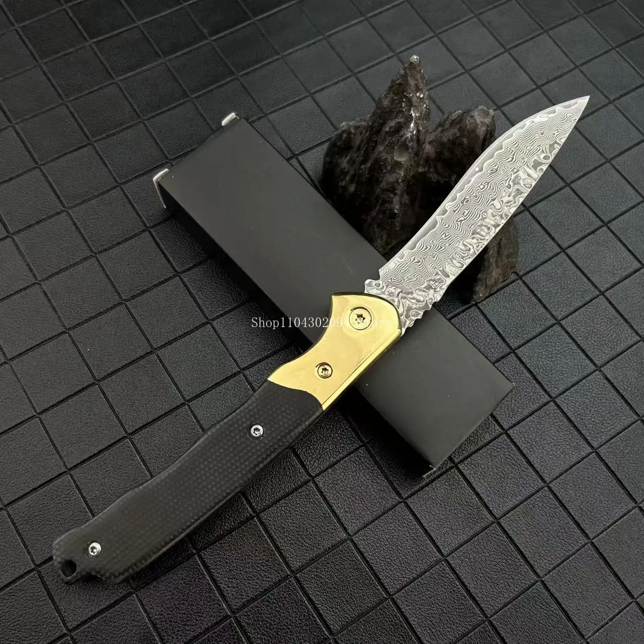 

Durable Climbing Camping Multitools Micarta + Brass Handle Outdoor Fishing Folding Knife Backpacking Climbing Practical Tools