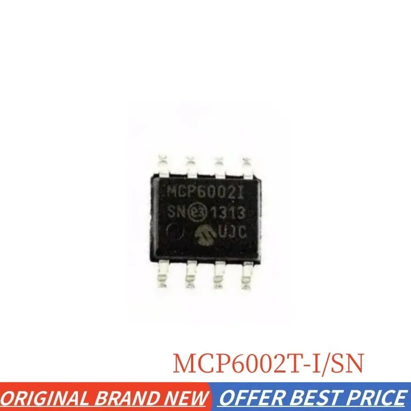 New Original IN STOCK MCP6002T-I/SN MCP6002I SOIC-8 1MHz 1pA Dual low-power rail-to-rail operational amplifiers Op Amp Chips ic